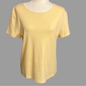 Croft & Barrow Yellow Short Sleeve Pullover Women's Top New without Tag Size XL